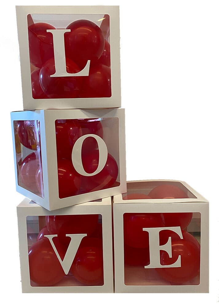 Balloon Box Love λευκό