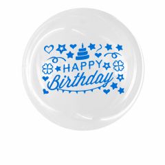 Αυτοκόλλητο Happy Birthday γαλάζιο, για μπαλόνια 