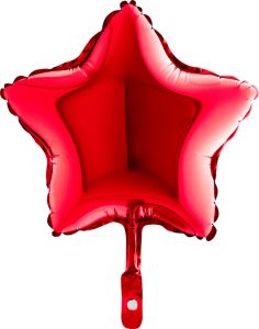 Μπαλόνι foil 4'' κόκκινο αστεράκι