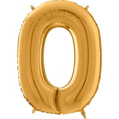 Μπαλόνια foil Jumbo χρυσό Νο 0 (1 μέτρο)