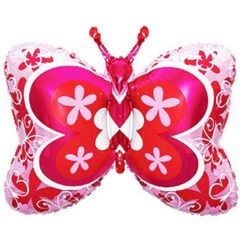 Μπαλόνια πεταλούδα φούξια 83 εκατοστά
