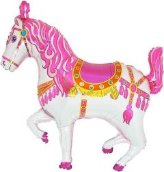 Μπαλόνια Άλογο Ροζ καρουζέλ 83 εκατοστά