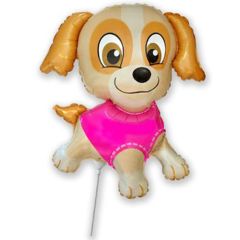 Μπαλόνια σκυλάκι Puppy ροζ 25 εκατοστά minishape