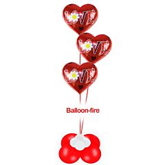 Μπαλόνι καρδιά 18 ιντσών Love & μαργαρίτα