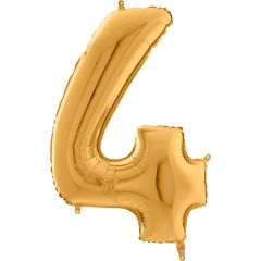 Μπαλόνια foil Jumbo χρυσό Νο4 (1 μέτρο)