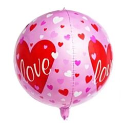 Balloon 22'' 4D Love Red Pink - 55cm