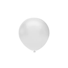 Μπαλόνια 5'' λευκό μεταλλικό (100 τεμάχια)