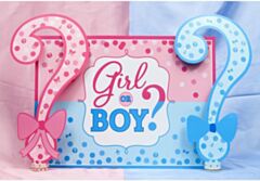 Banner Boy or Girl Gender Reveal Dimension  (97cm x 150cm) 