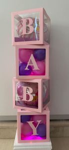 Balloon baby box Ροζ | 4 τεμάχια