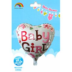 Μπαλόνι foil 18 ιντσών Baby girl καρδιά BF