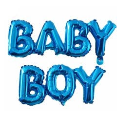 Balloon Word Baby Boy blue 80cm