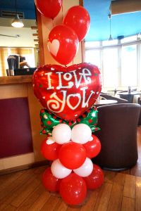 Μπαλόνι foil 36 ιντσών καρδιά κόκκινη με φιόγκο I Love You ND