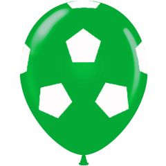 Μπαλόνια 12 ιντσών πράσινα τυπωμένα μπάλα ποδοσφαίρου 100 τεμάχια