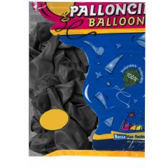 Μπαλόνια latex 13 ιντσών περλέ μαύρο Rocca Italy Balloons 100 τεμάχια