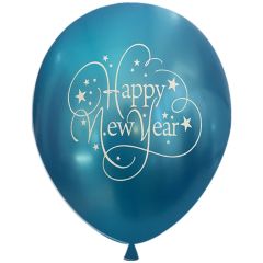 Μπαλόνια 12 ιντσών τυπωμένα Happy New Year 15 τεμάχια περλέ ΣΥΣΚΕΥΑΣΜΕΝΑ ND