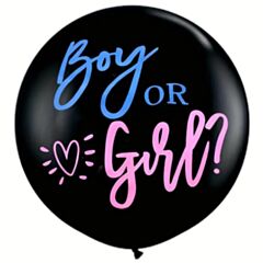 Balloon 18'' Black - Boy or Girl Gender Reveal