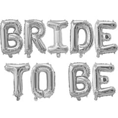 Balloon Bride To Be 16'' Letters Silver - (9pcs)