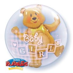 Bubble διπλό Baby girl Blocks and bear