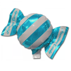Μπαλόνι minishape 9 ιντσών ριγέ γαλάζια καραμέλα ND