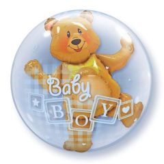 Bubble διπλό Baby Boy Blocks and bear