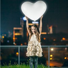 Μπαλόνι καρδιά 16 ιντσών με LED συσκευασία 5 τεμαχίων ΕΠΙΛΕΞΤΕ ΧΡΩΜΑ LED ND