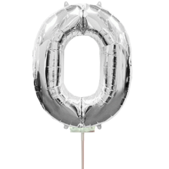 Μπαλόνια foil ασημί minishape No 0 (40 εκατοστά) 5 τεμάχια