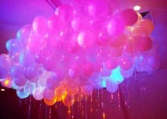 Μπαλόνια 12 inch  LED φωτιζόμενα παλλόμενα ΠΟΛΥΧΡΩΜΑ Συσκευασία 5 τεμαχίων