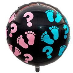 Balloon with Pink and Blue Foot 45cm Gender Reveal