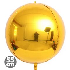 Balloons Foil Gold 4D Sphere 55cm