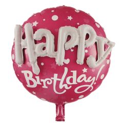 Μπαλόνια Happy birthday φούξια λέξη multiballoon 58 εκατοστά