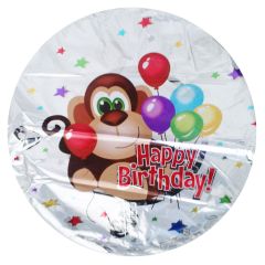 Μπαλόνι 18 inch foil Happy birthday πιθηκακι με μπαλόνια ND