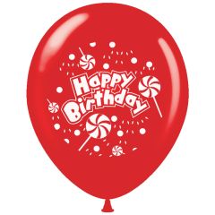 Μπαλόνια 12 ιντσών Happy Birthday (15 τεμάχια) διάφορα χρώματα