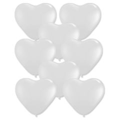 Μπαλόνια καρδιές latex λευκές 12 ιντσών 100 τεμάχια 