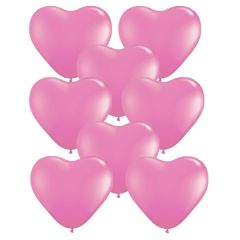 Μπαλόνια καρδιές latex ροζ 6 ιντσών 100 τεμάχια