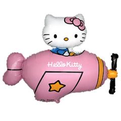 Μπαλόνια Hello Kitty αεροπλάνο ροζ, 92 εκατοστά