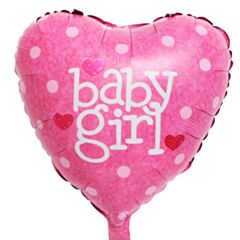 Μπαλόνι Baby Girl καρδιά - 45 εκατοστά