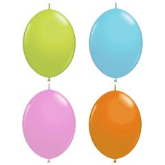 Μπαλόνι λάτεξ 6 ιντσών γιρλάντας με 2 άκρες 15 τεμάχια (διάφορα χρώματα)