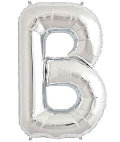 Μπαλόνια γράμματα 1 μέτρο ασημί B