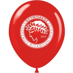 Μπαλόνια 12ιντσών κόκκινα τυπωμένα Ολυμπιακός (100 τεμάχια)