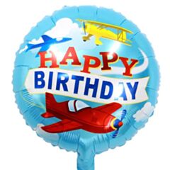Μπαλόνι 18'' Happy Birthday με αεροπλάνα