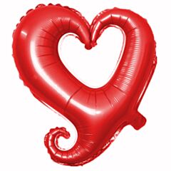 Balloon 14'' Heart Red with hole (Airfilled Only)