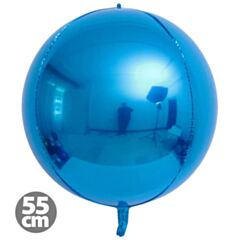 Balloons Foil Blue 4D Sphere 55cm