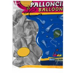 Μπαλόνια latex 13 ιντσών περλέ ασημί Rocca Italy Balloons 100 τεμάχια