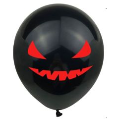 Μπαλόνια 12 ιντσών μαύρα με τυπωμένο Halloween Smile σε 1 πλευρά 50 τεμάχια ΣΥΣΚΕΥΑΣΜΕΝΑ