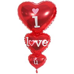 Balloon Hearts Love You standup - 100cm