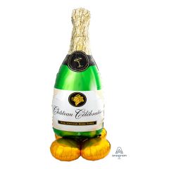 Balloons AirLoonz Bubbly wine bottle 83 x 139 cm, inflate only with air