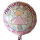 Balloon foil 18 inch welcome baby girl Angel