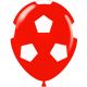 Μπαλόνια 12 ιντσών κόκκινα τυπωμένα μπάλα ποδοσφαίρου 100 τεμάχια