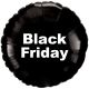  Μπαλόνια Black Friday, στρογγυλό μαύρο 18 ιντσών  