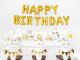   Μπαλόνια HAPPY BIRTHDAY χρυσό, σχηματισμένη λέξη  34 Χ 21 εκατοστά  